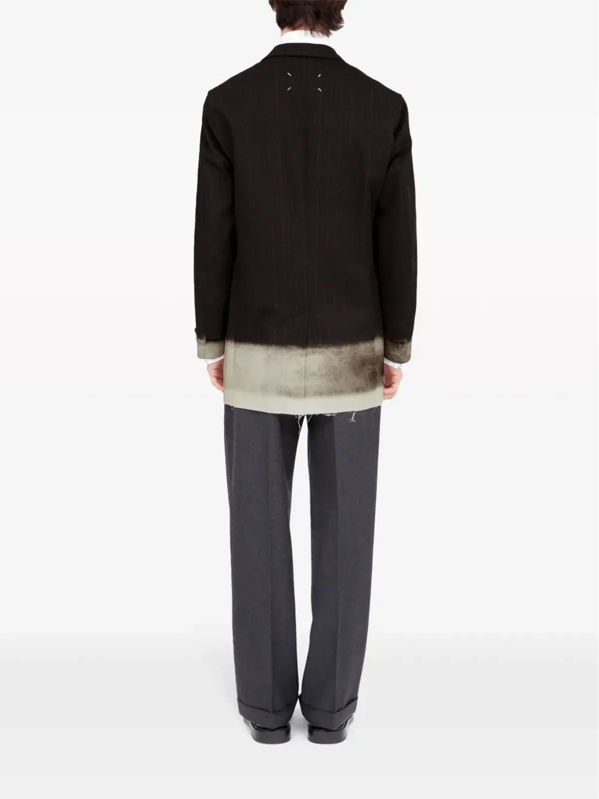 Maison Margiela ペンドルトン ピンストライプ ブレザー ブラウン - 画像5