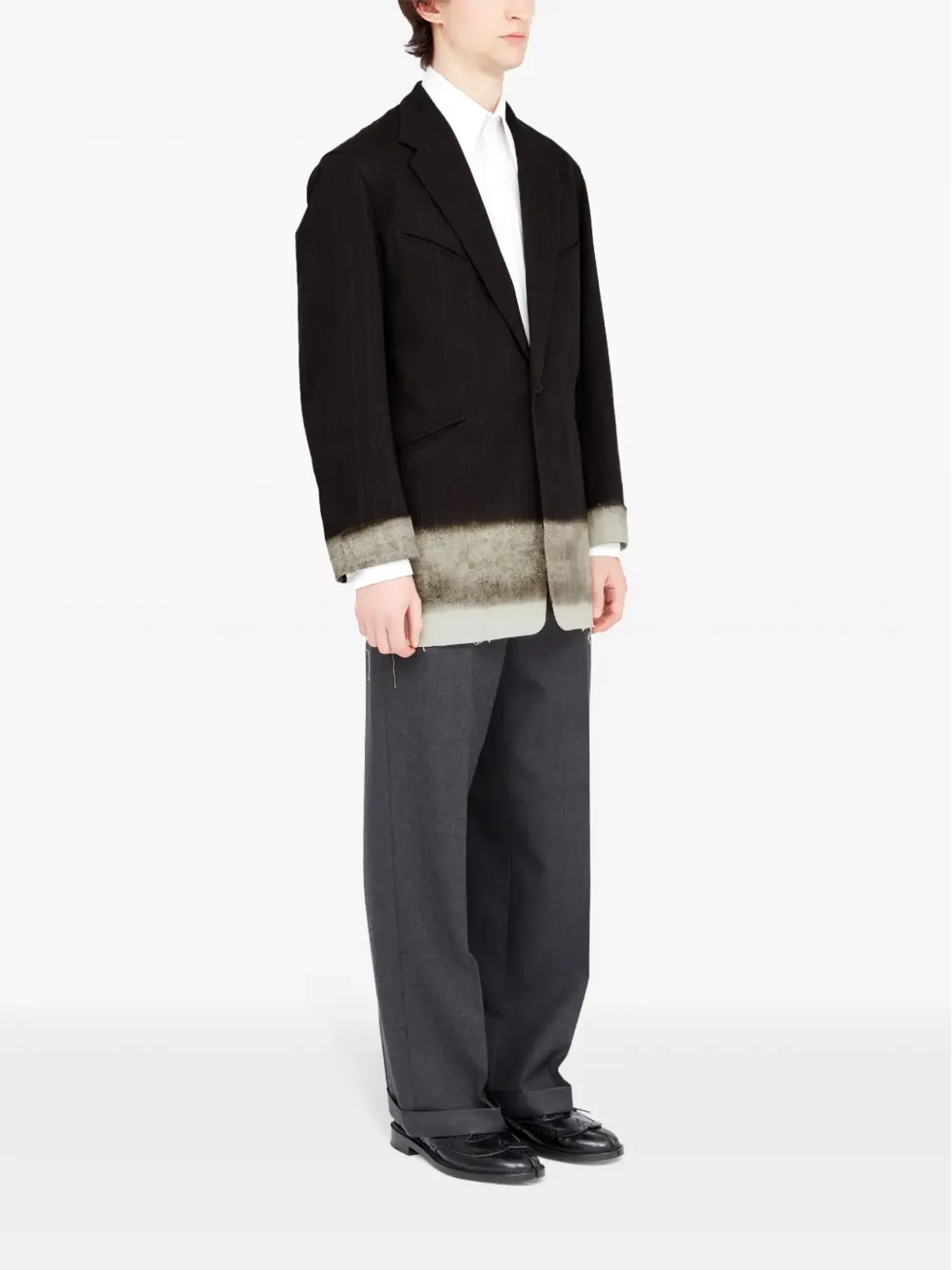 Maison Margiela ペンドルトン ピンストライプ ブレザー ブラウン - 画像3