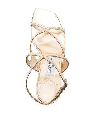 Jimmy Choo アジー 85mm メタリック サンダル - ゴールド - サムネイル4