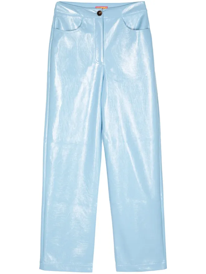 Kitri Kitri Janice patent-finish trousers - Blueの商品画像