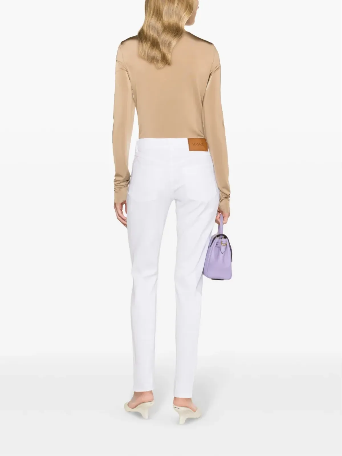 Versace メデューサ・プレート付きスキニージーンズ - White - 画像3