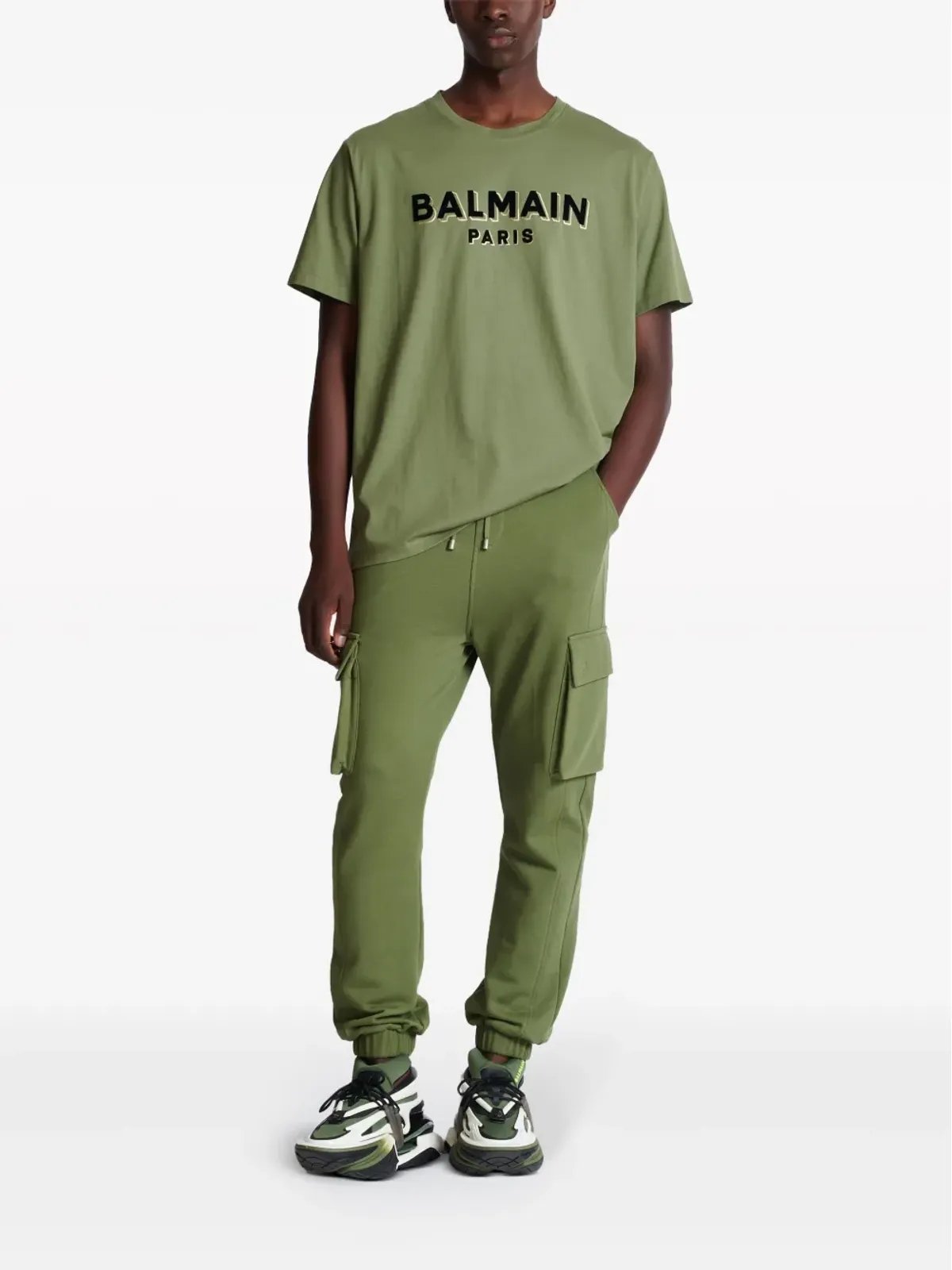 Balmain ロゴプリント カーゴ トラックパンツ - 画像2