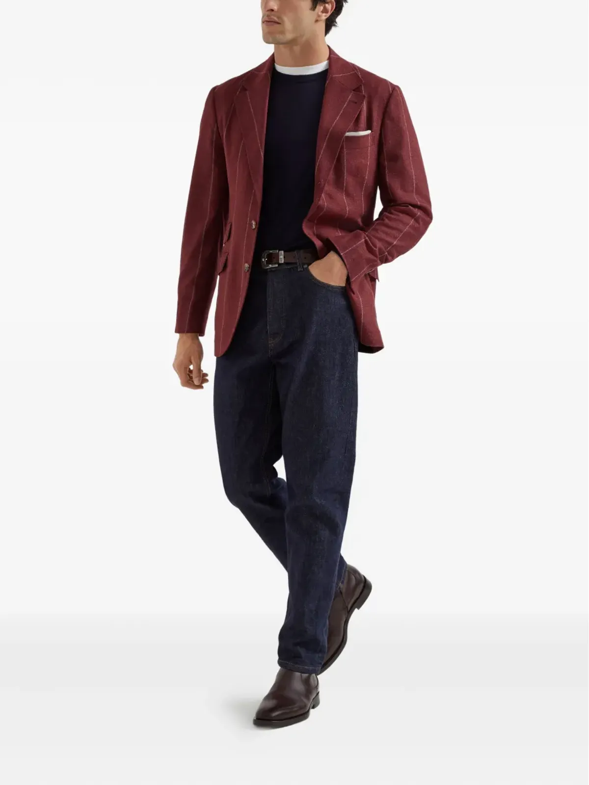 Brunello Cucinelli クルーネック ロングスリーブ セーター - ブルー - 画像2