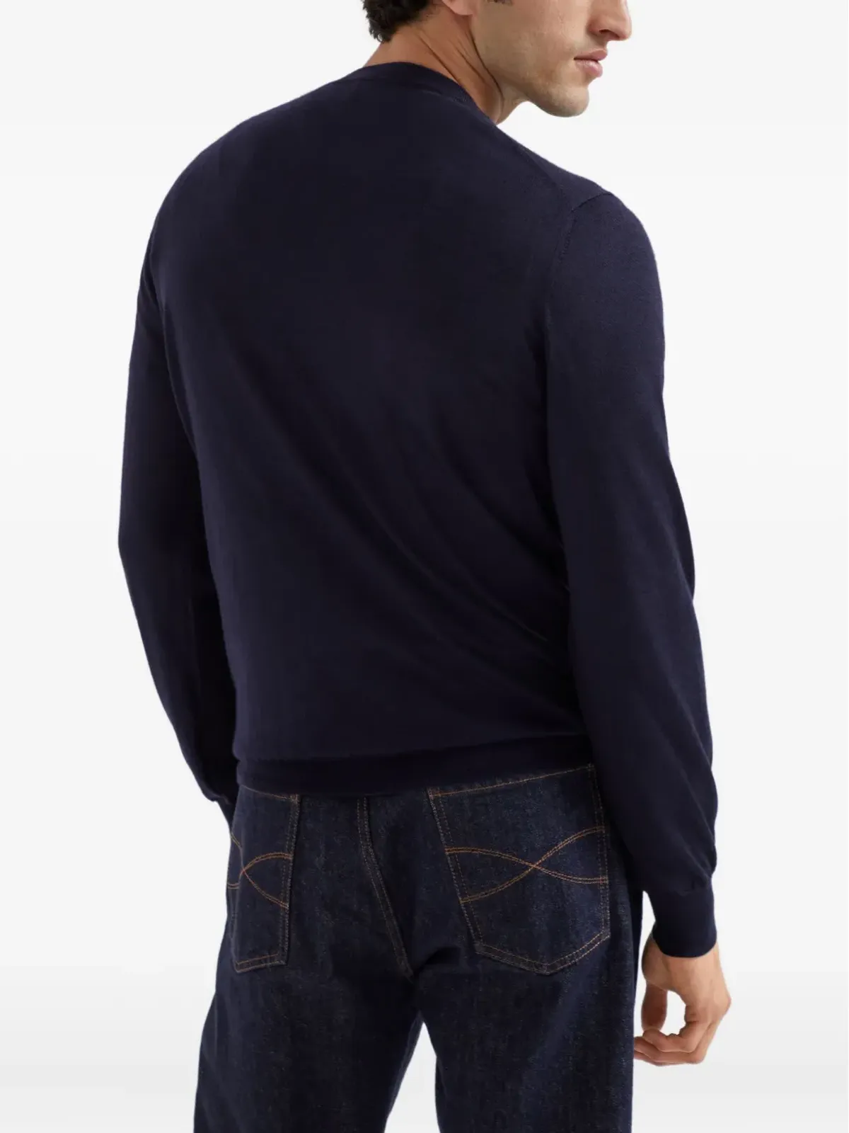 Brunello Cucinelli クルーネック ロングスリーブ セーター - ブルー - 画像4