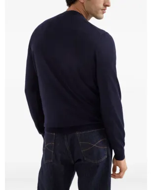 Brunello Cucinelli クルーネック ロングスリーブ セーター - ブルー - サムネイル4