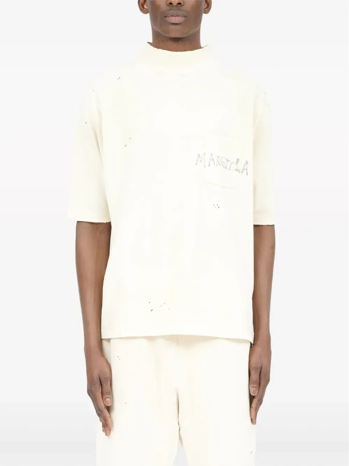 Maison Margiela 手書き風コットンTシャツ - 画像2