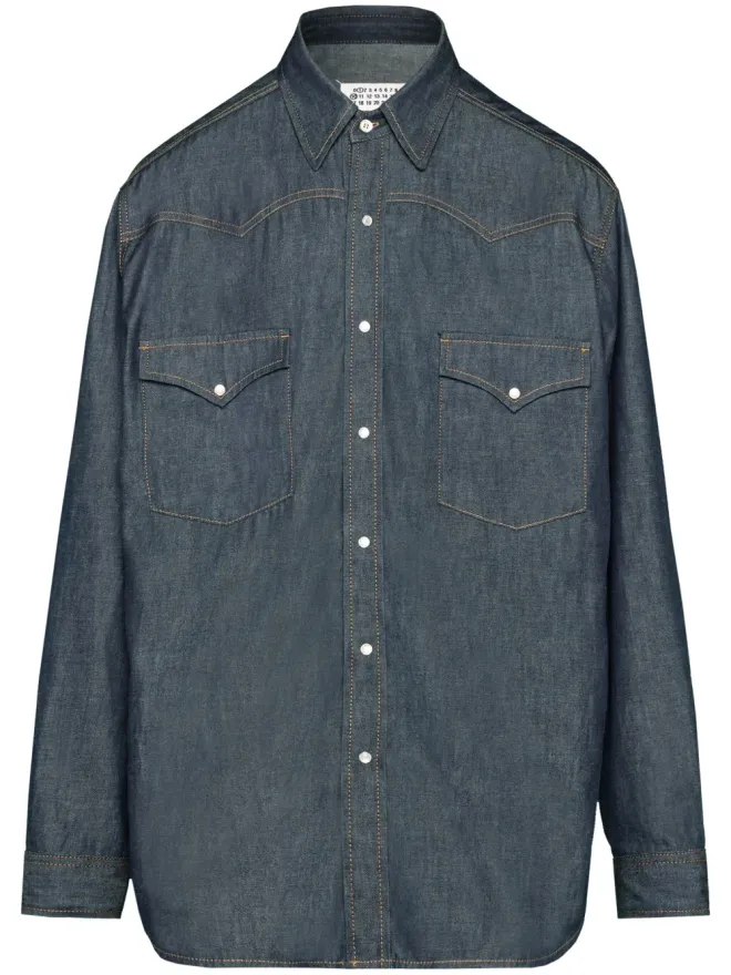 Maison Margiela Maison Margiela 長袖デニムシャツ - ブルーの商品画像