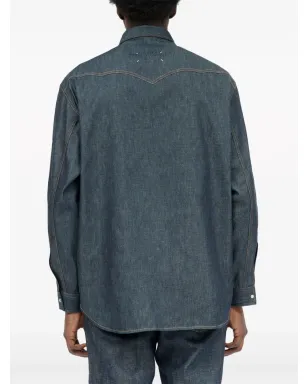 Maison Margiela 長袖デニムシャツ - ブルー - サムネイル5