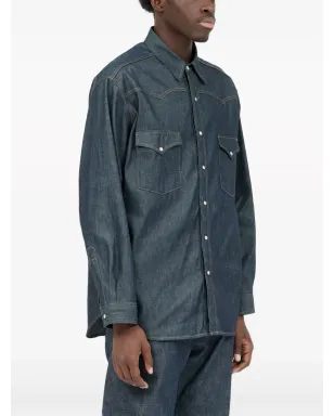 Maison Margiela 長袖デニムシャツ - ブルー - サムネイル3