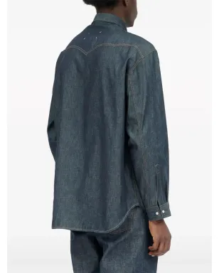 Maison Margiela 長袖デニムシャツ - ブルー - サムネイル4