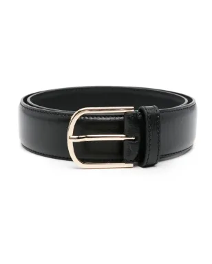 TOTEME Wide leather belt - Black - サムネイル1