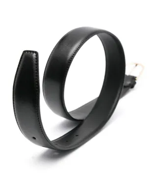 TOTEME Wide leather belt - Black - サムネイル2