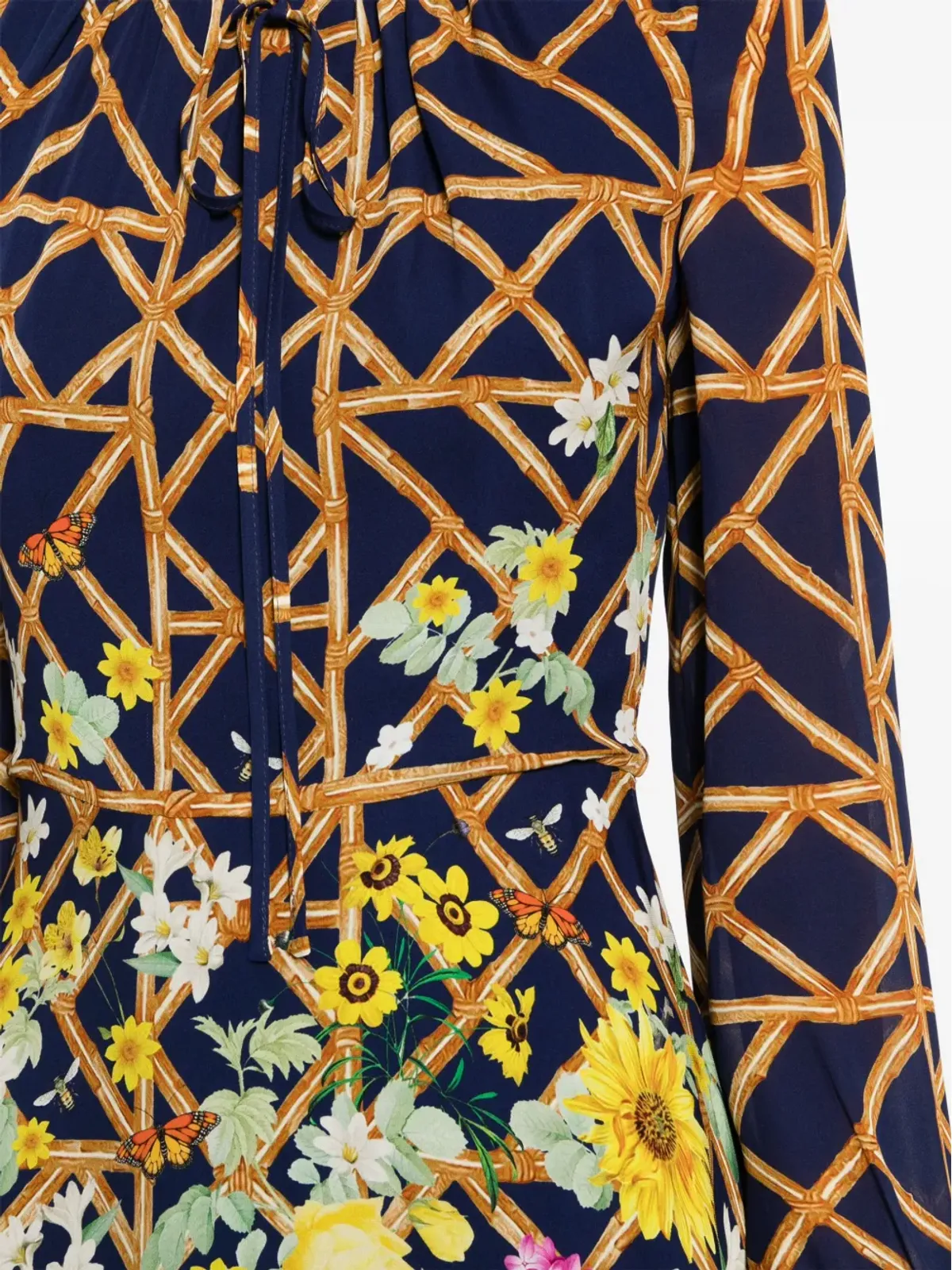 Mary Katrantzou ガーランド格子柄Georgetteドレス - 画像5