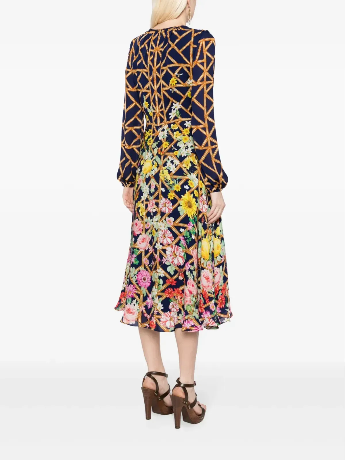 Mary Katrantzou ガーランド格子柄Georgetteドレス - 画像4