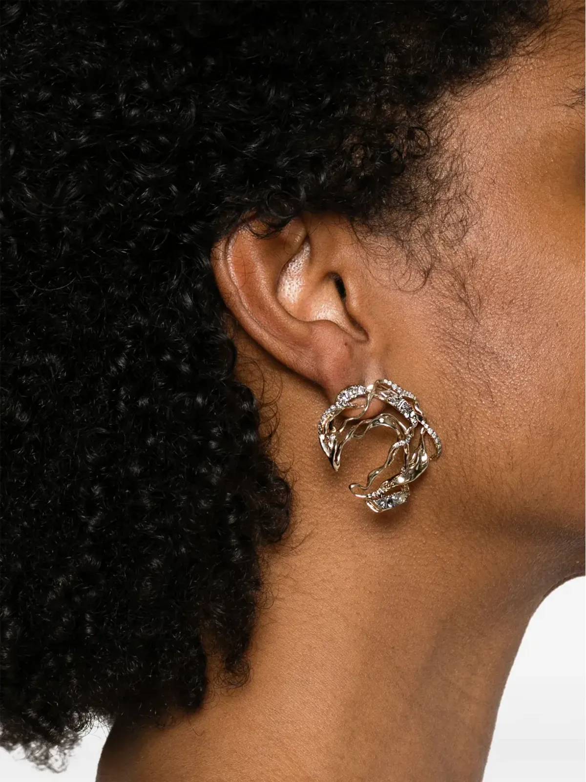 Bibi van der Velden 18kt イエローゴールド スモールドダイヤモンド イヤリング - 画像2
