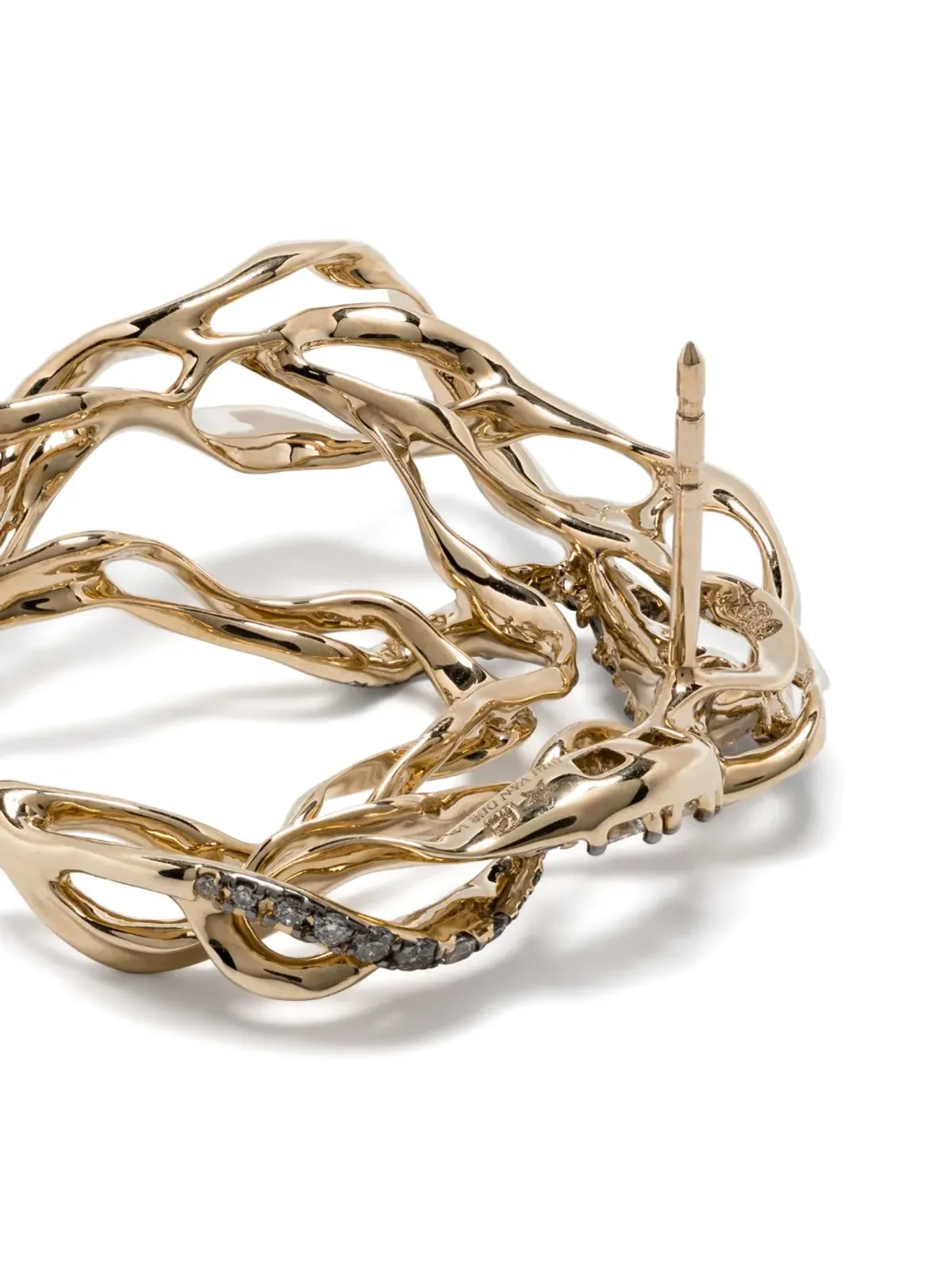 Bibi van der Velden 18kt イエローゴールド スモールドダイヤモンド イヤリング - 画像3