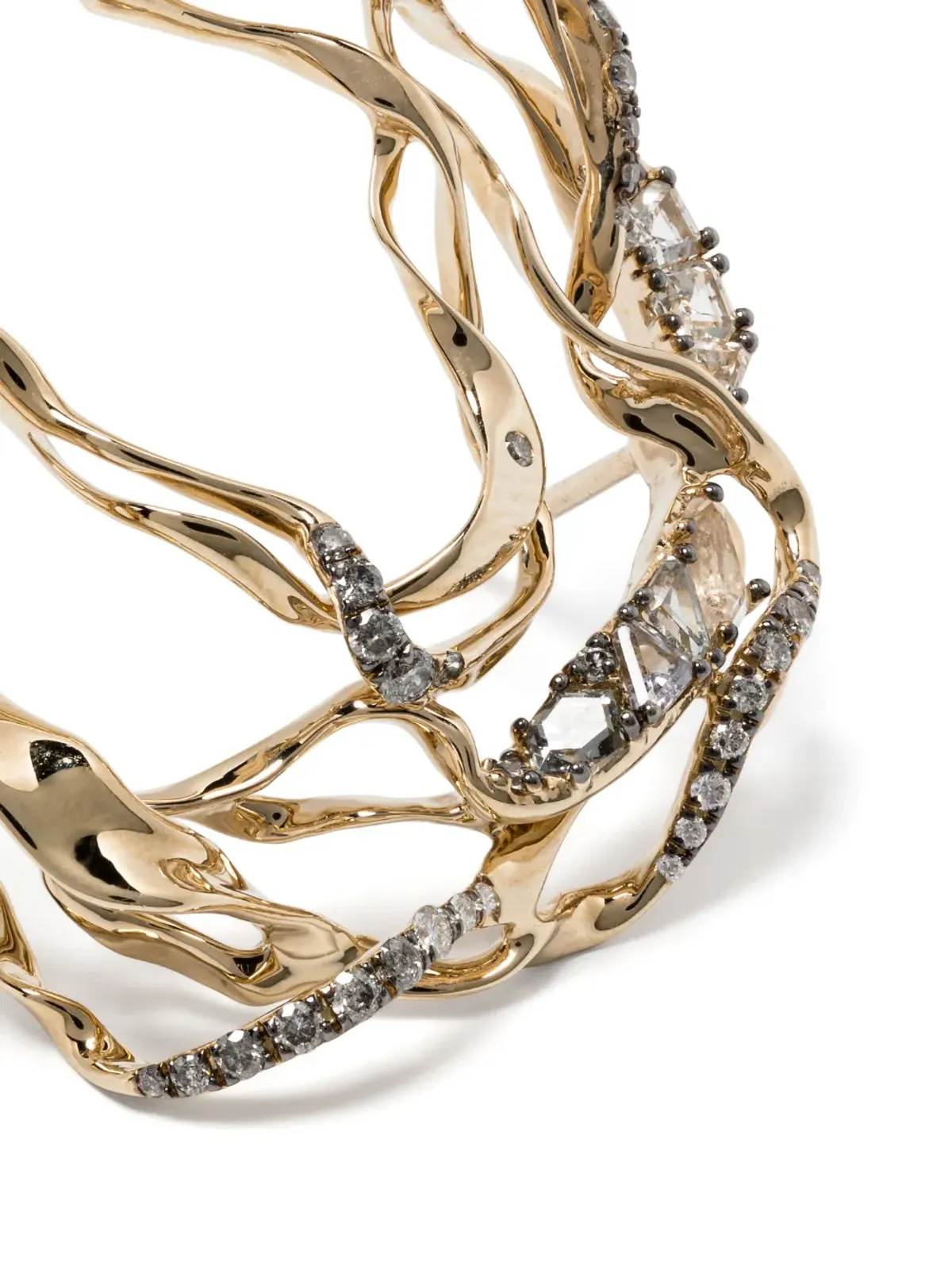Bibi van der Velden 18kt イエローゴールド スモールドダイヤモンド イヤリング - 画像4