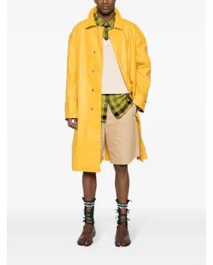 Maison Margiela ダメージ加工 ロングトレンチコート イエロー - サムネイル2