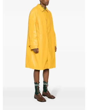 Maison Margiela ダメージ加工 ロングトレンチコート イエロー - サムネイル3