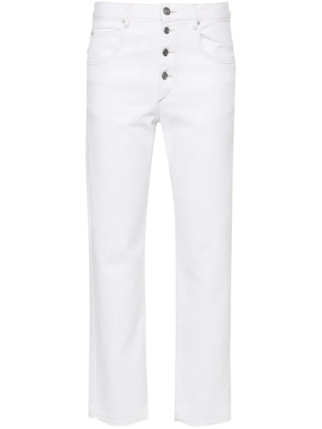 Isabel Marant ISABEL MARANT Jemina スリムフィット クロップド ジーンズ - ホワイトの商品画像