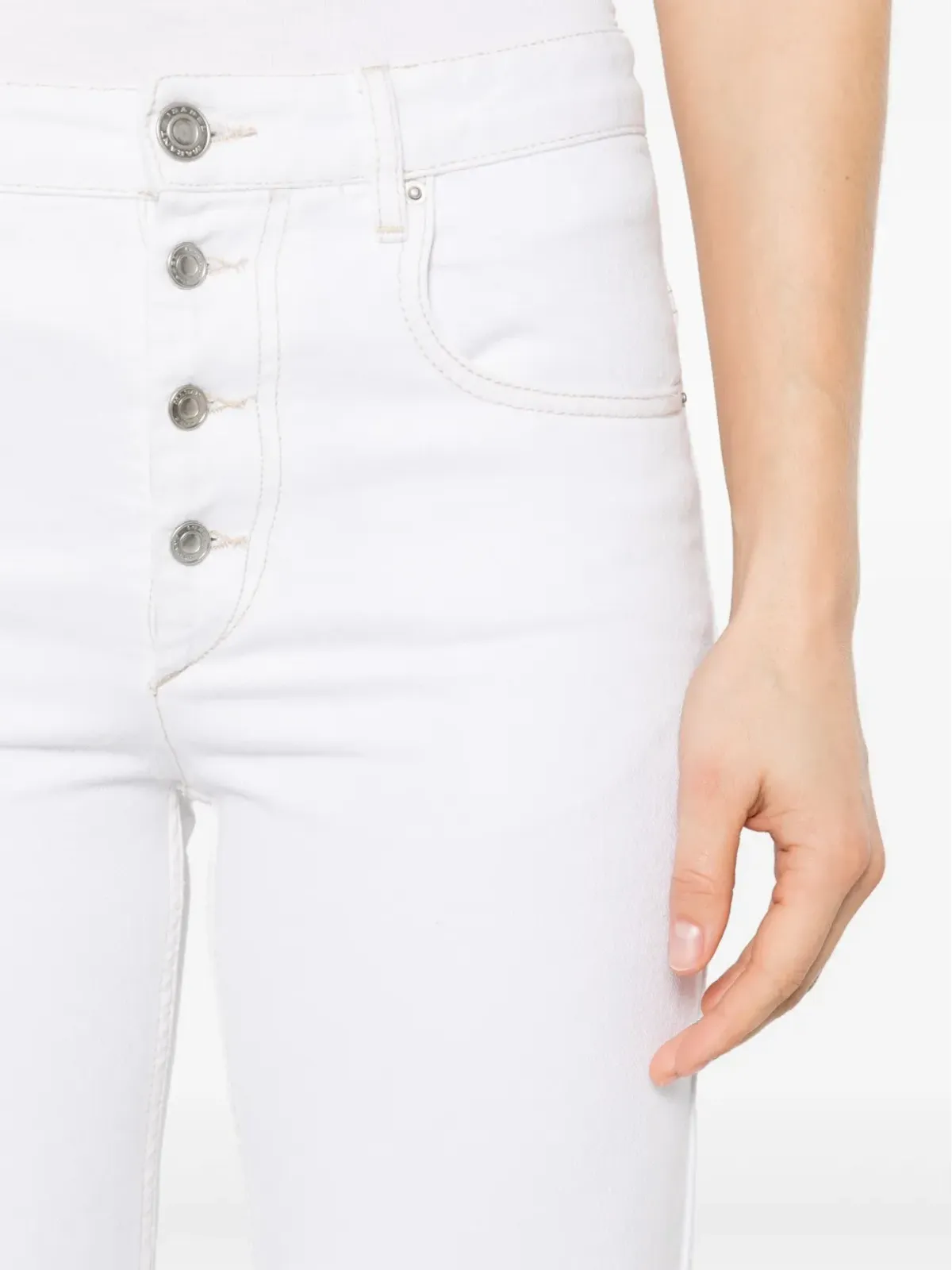 ISABEL MARANT Jemina スリムフィット クロップド ジーンズ - ホワイト - 画像5
