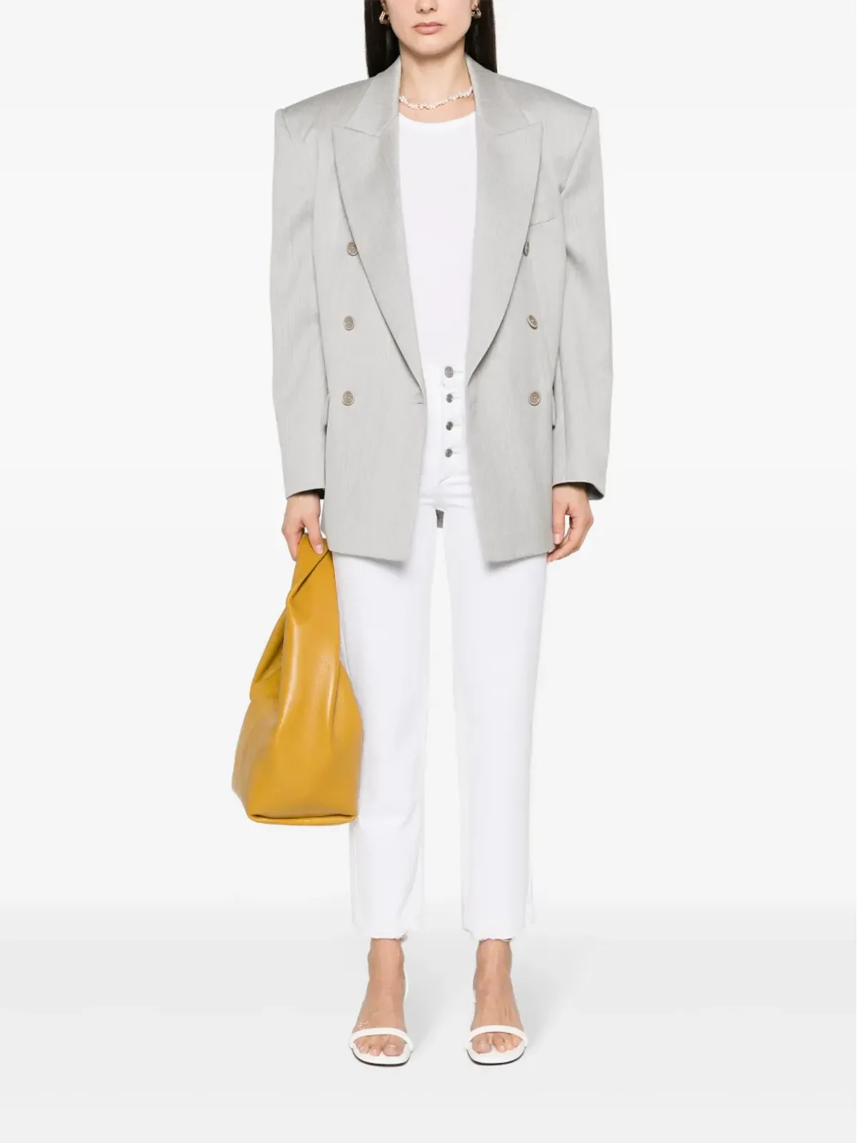 ISABEL MARANT Jemina スリムフィット クロップド ジーンズ - ホワイト - 画像2