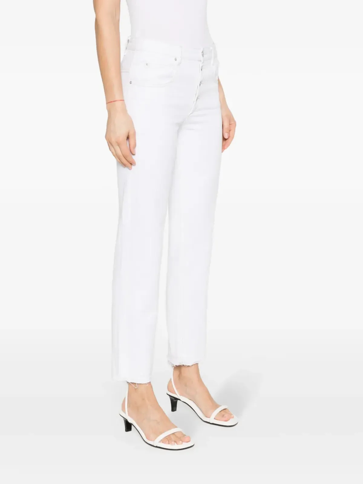 ISABEL MARANT Jemina スリムフィット クロップド ジーンズ - ホワイト - 画像3