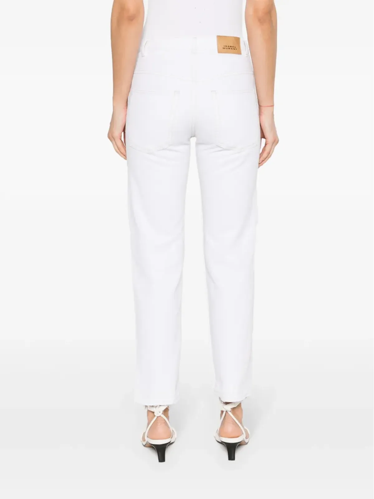 ISABEL MARANT Jemina スリムフィット クロップド ジーンズ - ホワイト - 画像4