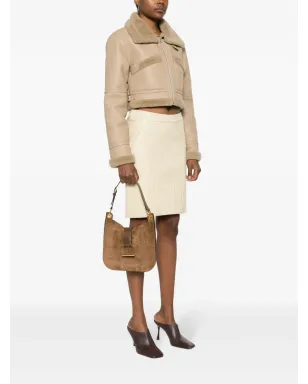 TOM FORD 小型ターラ スエード クロスボディバッグ - ブラウン - サムネイル2