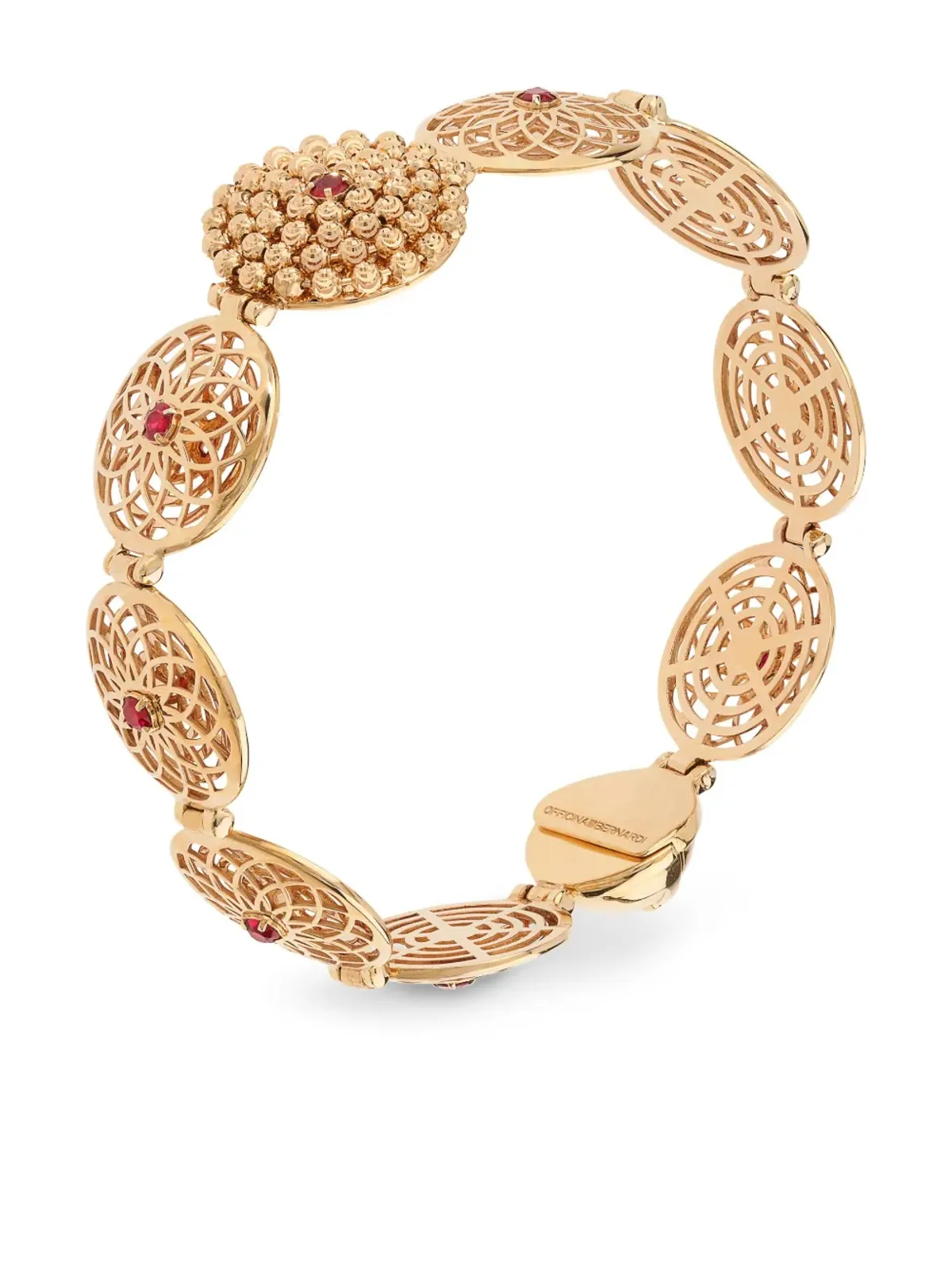 Officina Bernardi 18金イエローゴールド ミモサ ルビー ブレスレット - 画像2