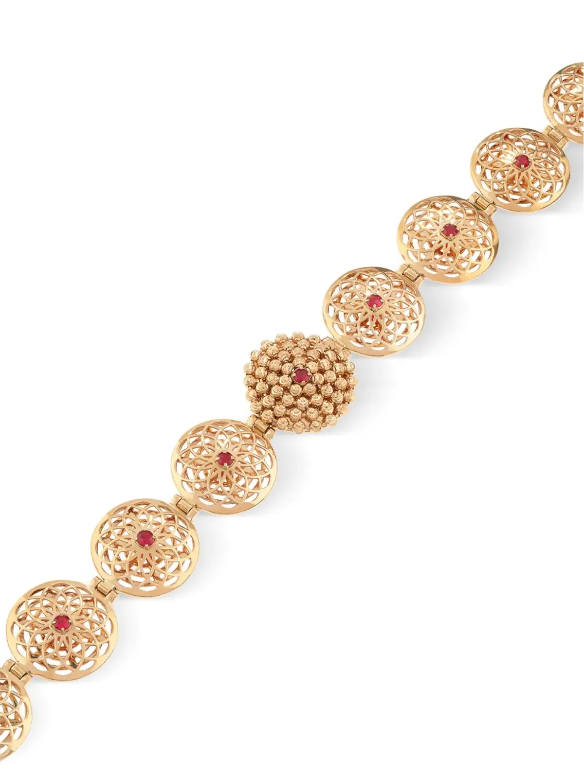 Officina Bernardi 18金イエローゴールド ミモサ ルビー ブレスレット - 画像3