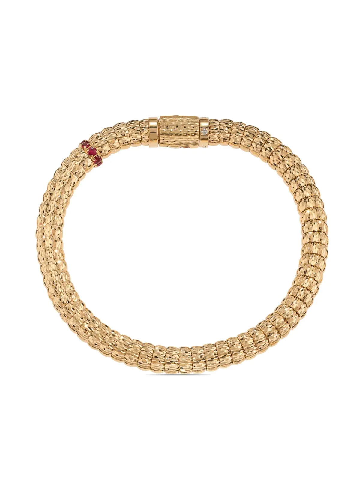 Officina Bernardi 18K イエローゴールド エニグマ ルビー＆ダイヤモンド ブレスレット - 画像1
