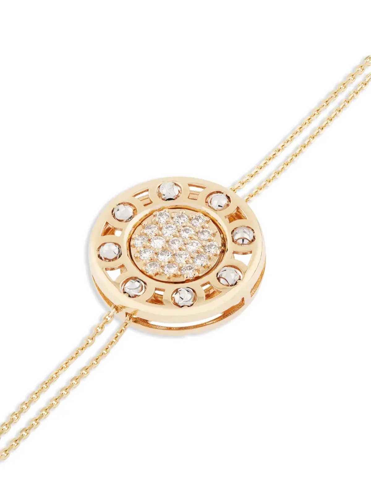 Officina Bernardi 18kt イエローゴールド小型 センザテンポ ダイヤモンド ブレスレット - 画像3