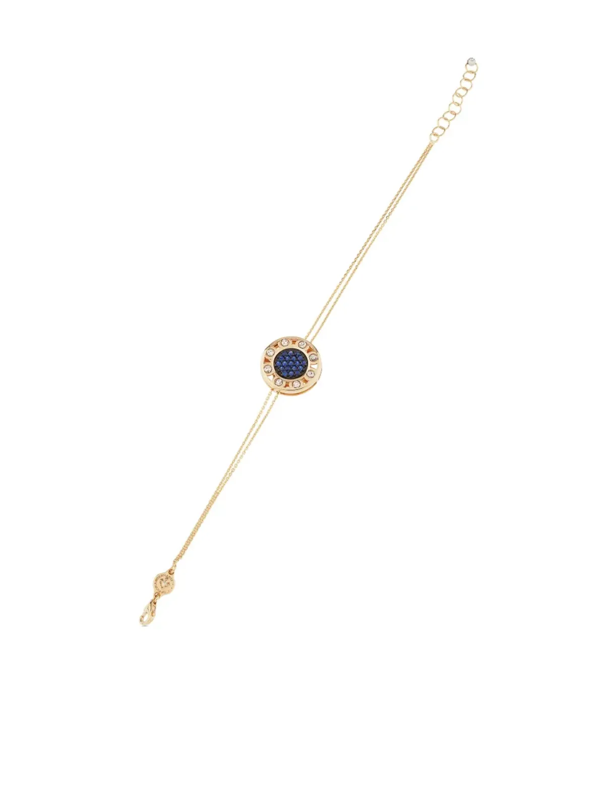Officina Bernardi 18kt yellow and white gold SenzaTempo sapphire and diamond bracelet - 画像2