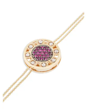 Officina Bernardi 18金 イエローゴールド小型 SenzaTempo ルビーとダイヤモンド ブレスレット - サムネイル3