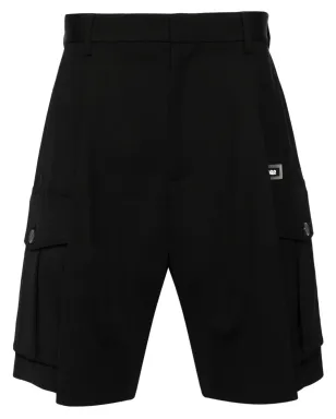 DSQUARED2 プリーツ入り バージンウール カーゴショーツ - ブラック - サムネイル1