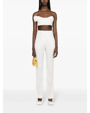 Jacquemus Le Pantalon Tibau ストレートレッグパンツ - ホワイト - サムネイル2