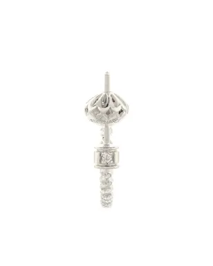 Officina Bernardi ムーンダイヤモンド フープピアス 18Kホワイトゴールド - シルバー - サムネイル3