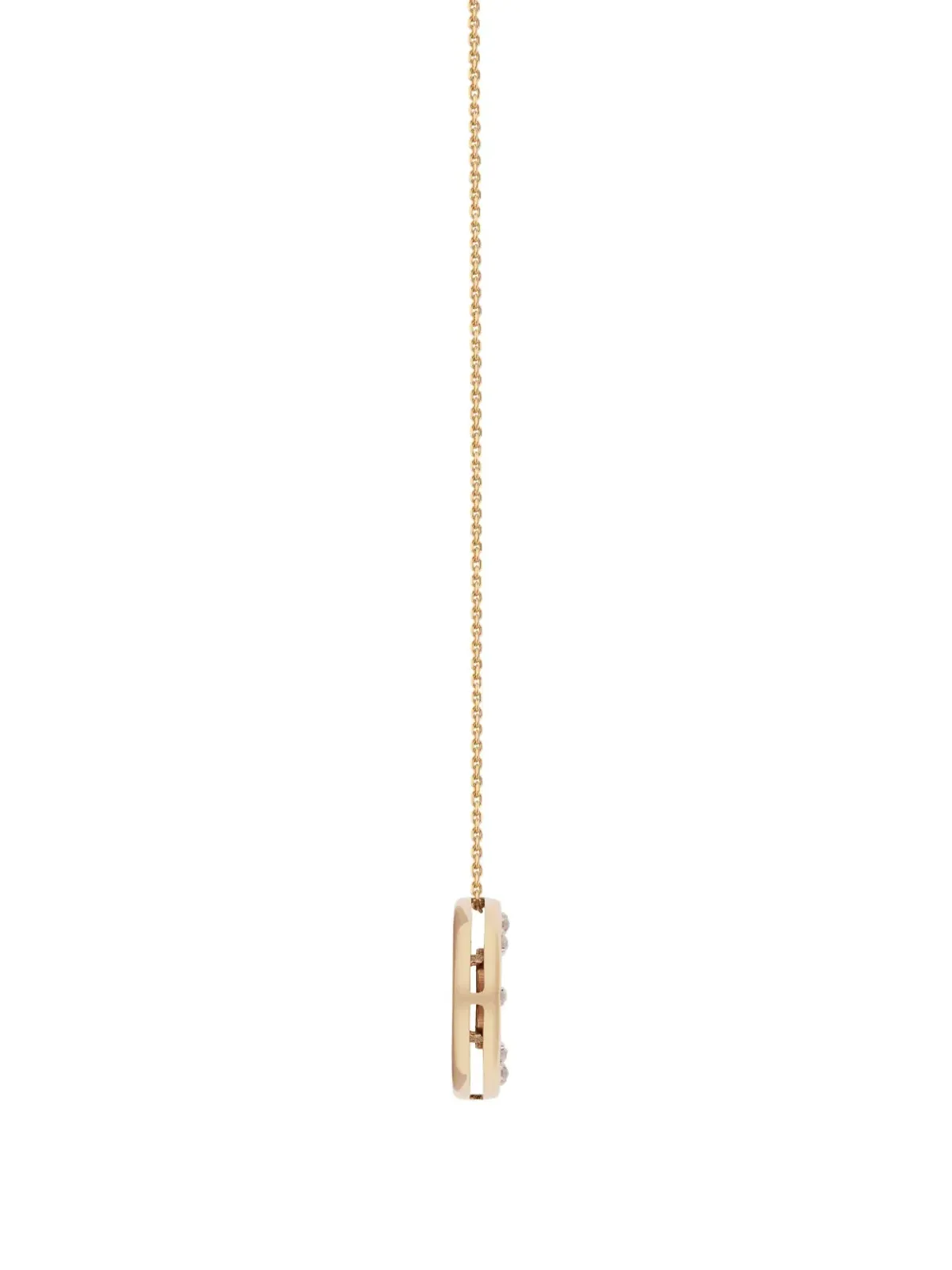 Officina Bernardi 18Kイエローゴールド小型センサテンポ ダイヤモンド ネックレス - 画像3