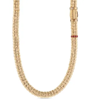 Officina Bernardi 18kt イエローゴールド エニグマ ルビーとダイヤモンド ネックレス - サムネイル2