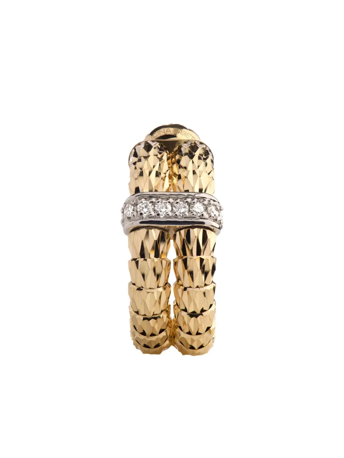 Officina Bernardi 18K イエローゴールド オフィディア ダイヤモンド イヤリング - 画像2