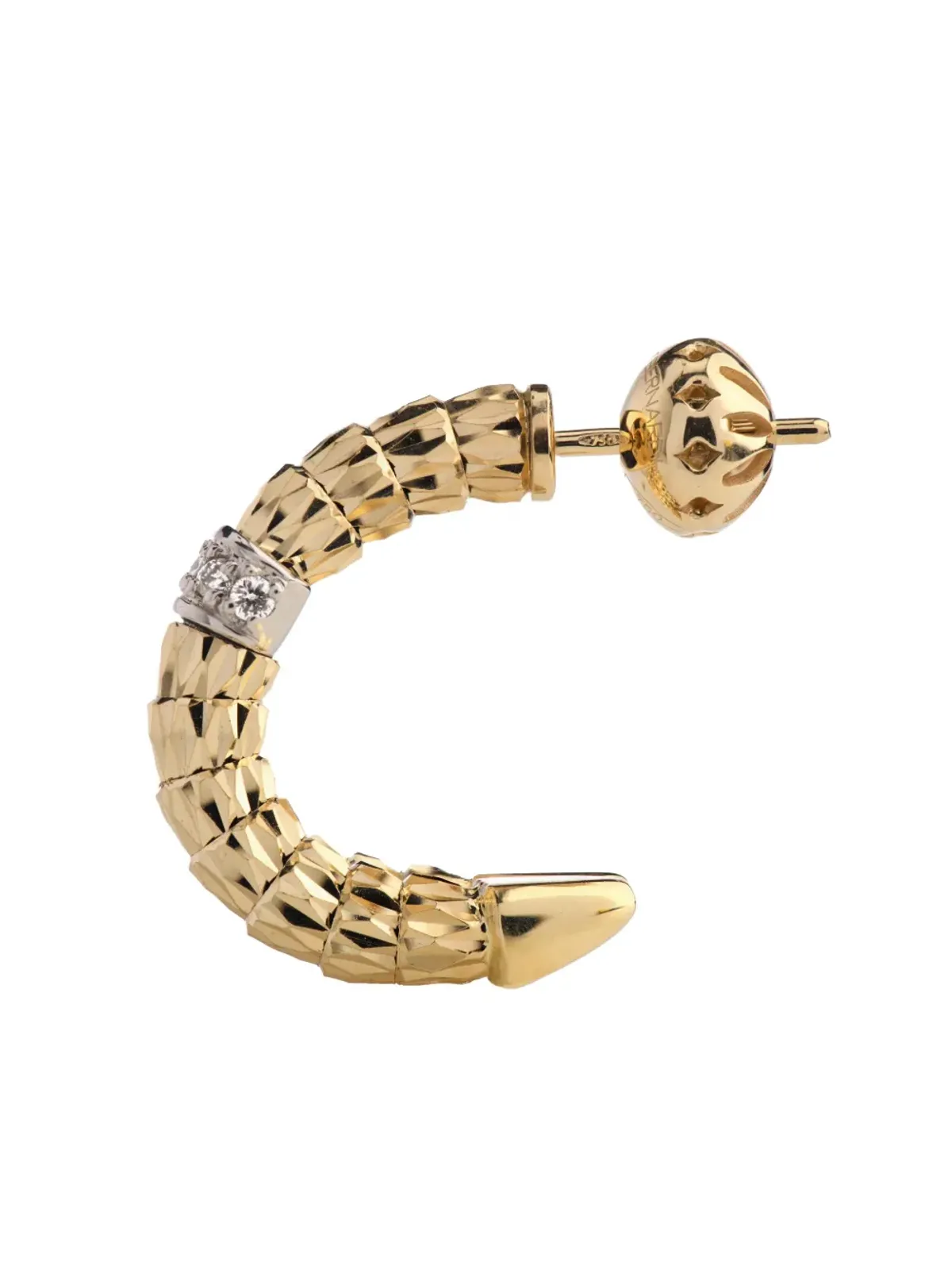 Officina Bernardi 18K イエローゴールド オフィディア ダイヤモンド イヤリング - 画像3