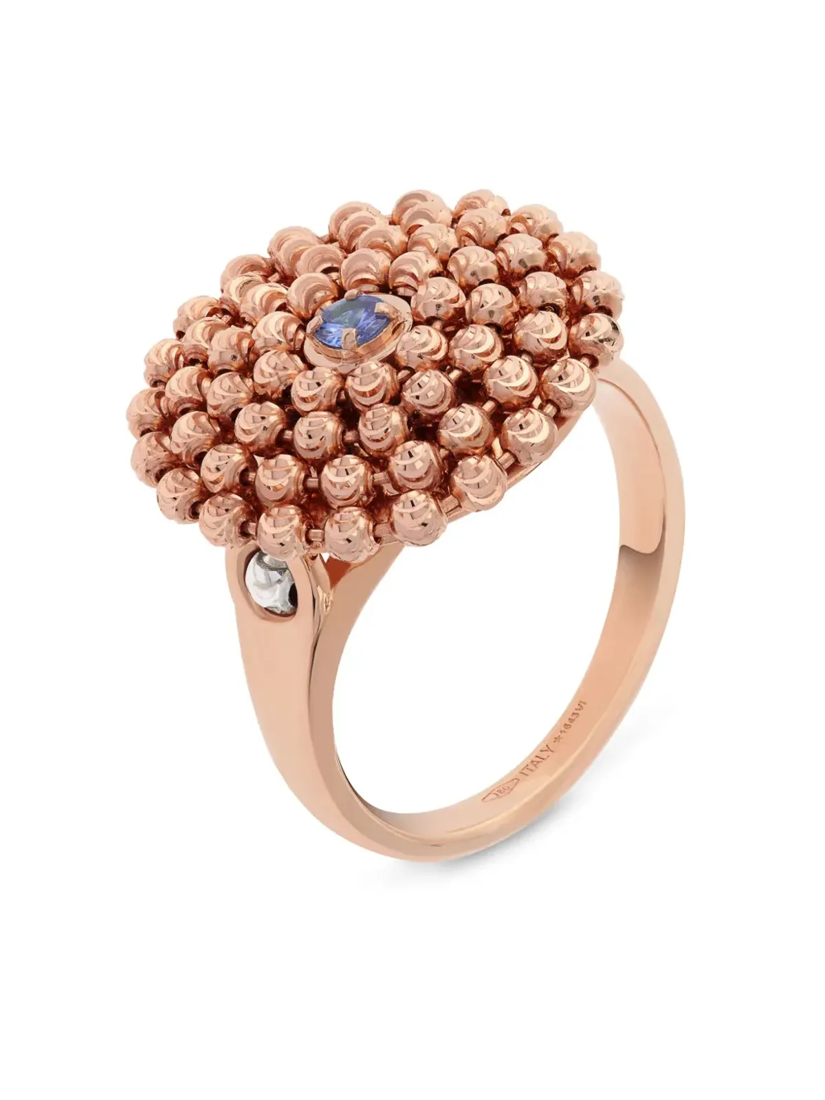 Officina Bernardi 18kt ローズゴールド ミモザ サファイア リング - ピンク - 画像2