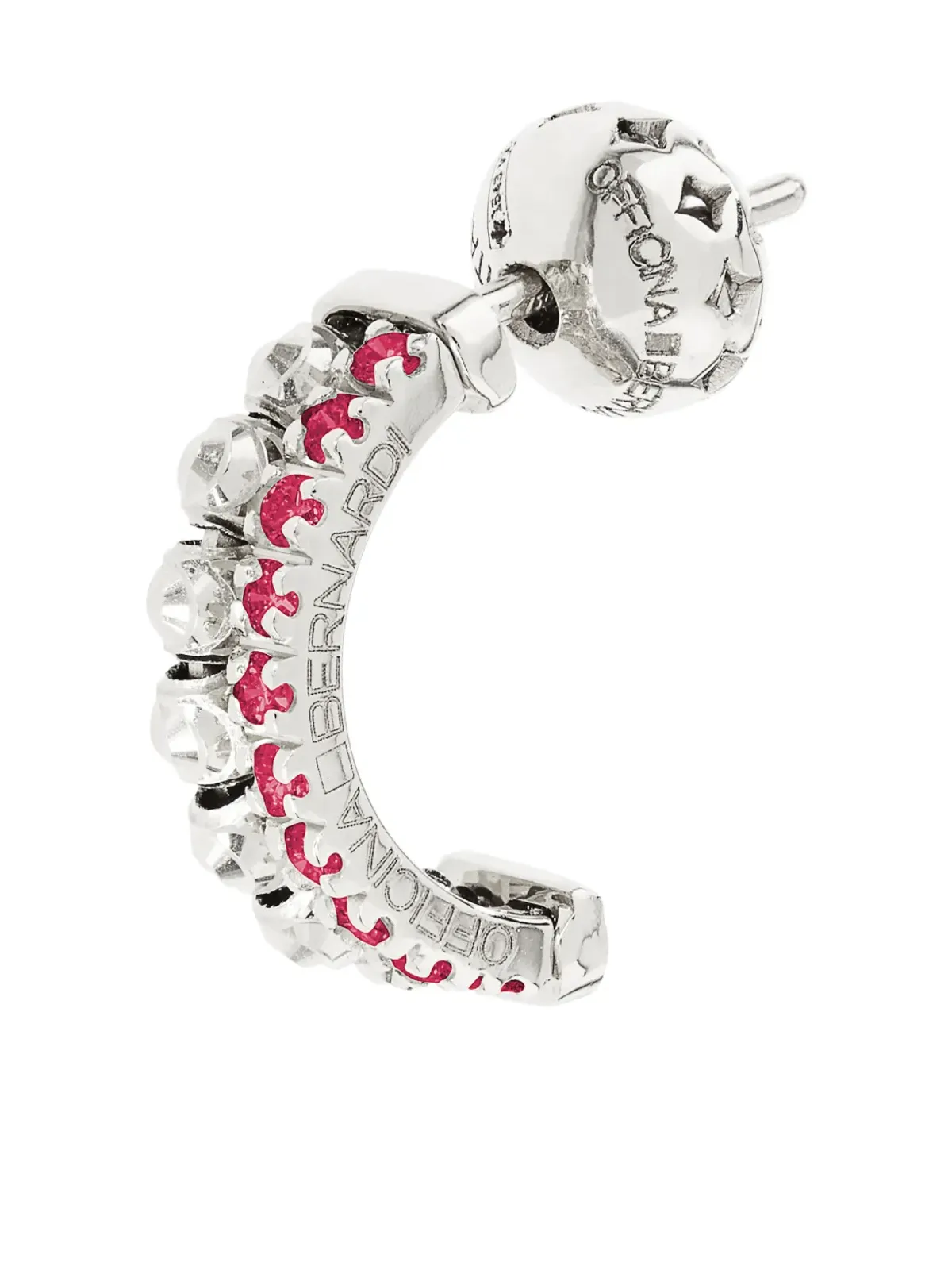 Officina Bernardi Moon Eden ルビー・イヤリング 18Kホワイトゴールド - シルバー - 画像2