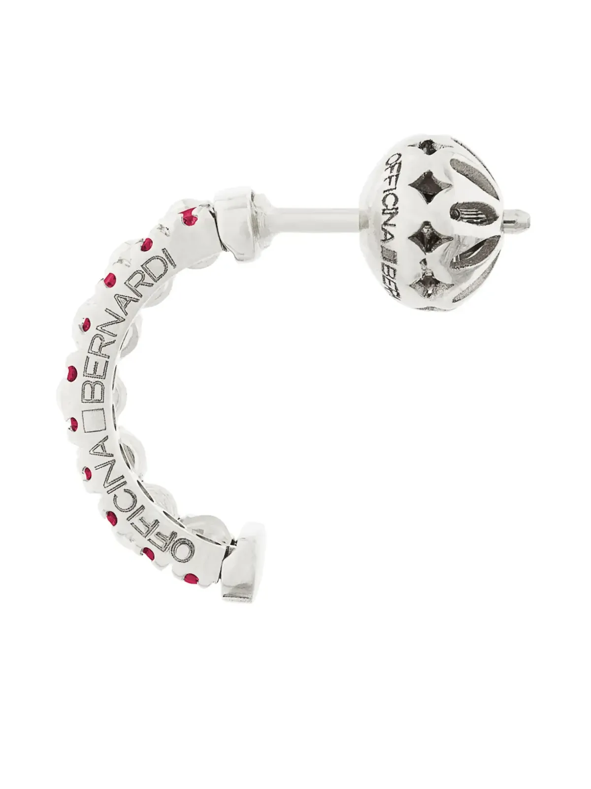 Officina Bernardi Moon Eden ルビー・イヤリング 18Kホワイトゴールド - シルバー - 画像3