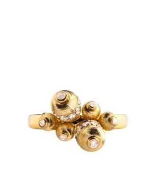 Officina Bernardi 18ktイエローゴールド Empireダイヤモンドリング - サムネイル2