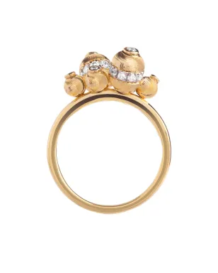 Officina Bernardi 18ktイエローゴールド Empireダイヤモンドリング - サムネイル3
