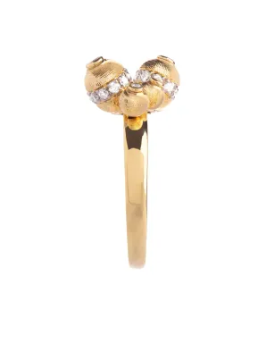 Officina Bernardi 18ktイエローゴールド Empireダイヤモンドリング - サムネイル4