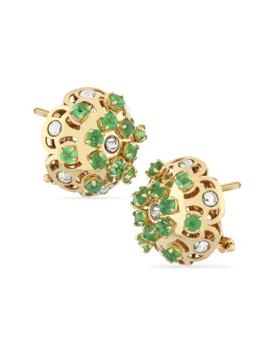 Officina Bernardi 18kt イエローゴールド ダマスコエメラルド イヤリング - サムネイル2