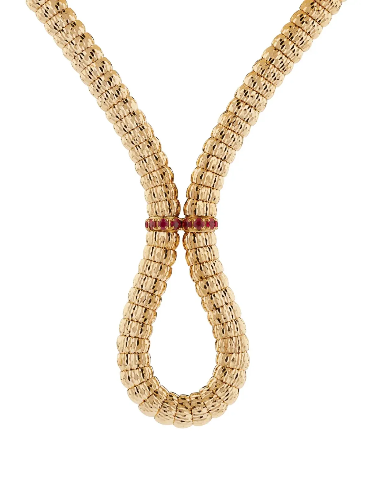 Officina Bernardi 18Kイエローゴールド エニグマX ルビーとダイヤモンド ネックレス - 画像2